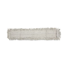 Mop Head, Dust, Disposable, Cotton/Synthetic Fibers, 48 x 5, White