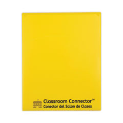 Classroom Connector Folders, 11 x 8.5, Yellow, 25/Box