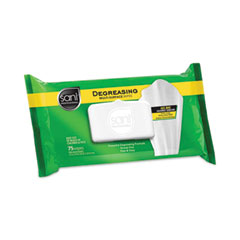 Degreasing Multi-Surface Wipes, 1-Ply, 11.5 x 10, 75, Floral Scent, White, Wipes/Pack, 9 Packs/Carton