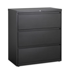 Lateral File Cabinet, 3 Letter/Legal/A4-Size File Drawers, Black, 36 x 18.62 x 40.25