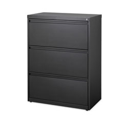 Lateral File Cabinet, 3 Letter/Legal/A4-Size File Drawers, Black, 30 x 18.62 x 40.25