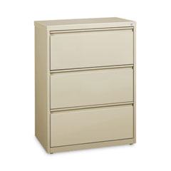 Lateral File Cabinet, 3 Letter/Legal/A4-Size File Drawers, Putty, 30 x 18.62 x 40.25