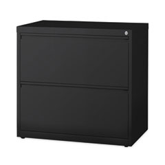 Lateral File Cabinet, 2 Letter/Legal/A4-Size File Drawers, Black, 30 x 18.62 x 28