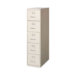 Vertical Letter File Cabinet, 5 Letter-Size File Drawers, Putty, 15 x 26.5 x 61.37