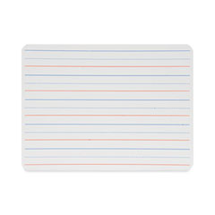 Magnetic Two-Sided Red and Blue Ruled Dry Erase Board, 12 x 9, Ruled White Front/Unruled White Back, 12/Pack