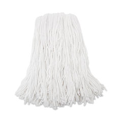 Premium Cut-End Wet Mop Heads, Rayon, 16oz, White, 12/Carton