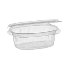 EarthChoice Recycled PET Hinged Container, 12 oz, 4.92 x 5.87 x 1.89, Clear, Plastic, 200/Carton