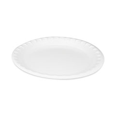 Placesetter Deluxe Laminated Foam Dinnerware, Plate, 10.25" dia, White, 540/Carton