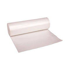 High Density Industrial Can Liners Coreless Rolls, 45 gal, 16 mic, 40 x 48, Natural, 25 Bags/Roll, 10 Rolls/Carton