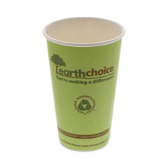 EarthChoice Compostable Paper Cup, 16 oz, Green, 1,000/Carton