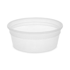 Newspring DELItainer Microwavable Container, 8 oz, 4.55 x 4.55 x 1.8, Translucent, Plastic, 480/Carton