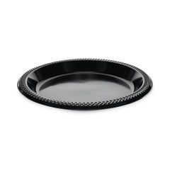 Prairieware Impact Plastic Dinnerware, Plate, 10.25" dia, Black, 500/Carton