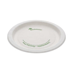 EarthChoice Pressware Compostable Dinnerware, Plate, 6" dia, White, 750/Carton