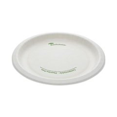 EarthChoice Pressware Compostable Dinnerware, Plate, 9" dia, White, 450/Carton