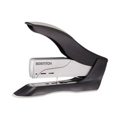 Spring-Powered Premium Heavy-Duty Stapler, 100-Sheet Capacity, Black/Silver