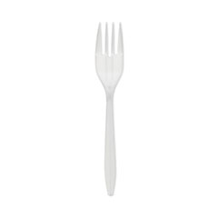 Fieldware Cutlery, Fork, Mediumweight, White, 1,000/Carton