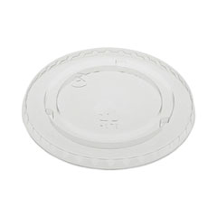 EarthChoice Strawless RPET Lid, Flat Lid, Fits 9 oz to 20 oz "A" Cups, Clear 1,020/Carton