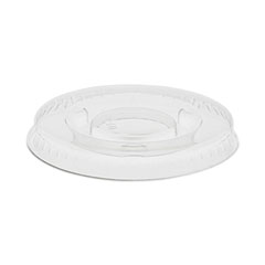 Plastic Portion Cup Lid, Fits 0.5 oz to 1 oz Cups, Clear, 100/Sleeve, 25 Sleeves/Carton