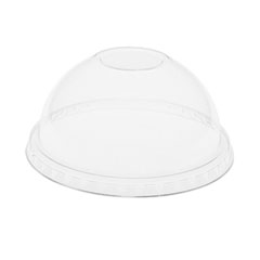 EarthChoice Strawless RPET Lid, Dome Lid, Clear, Fits 12 oz to 24 oz "B" Cups, Clear, 1,020/Carton