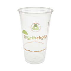 EarthChoice Compostable Cold Cup, 24 oz, Clear/Printed, 580/Carton