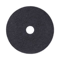 Stripping Floor Pads, 19" Diameter, Black, 5/Carton