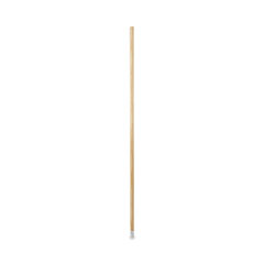 Lie-Flat Screw-In Mop Handle, Lacquered Wood, 1.13" dia x 54", Natural