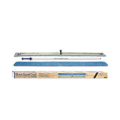 SuperCourt Athletic Floor Care System, 60" Wide  Microfiber Head, 66" Silver/Blue Aluminum Handle