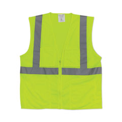 ANSI Class 2 Hook and Loop Safety Vest, 2X-Large, Hi-Viz Lime Yellow