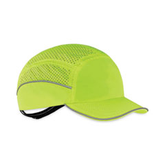 Skullerz 8955 Lightweight Bump Cap Hat, Short Brim Lime, Ships in 1-3 Business Days