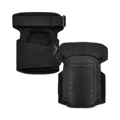 ProFlex 450 Hinged Slip Resistant Gel Knee Pads, Soft Cap, Hook and Loop Closure, Black, Pair, Ships in 1-3 Business Days