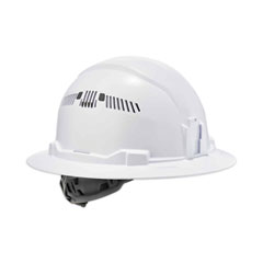 Skullerz 8973 Class C Hard Hat Full Brim, White, Ships in 1-3 Business Days