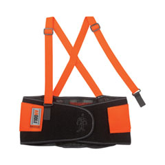 ProFlex 100HV Economy Hi-Vis Spandex Back Support Brace, Large, 34" to 38" Waist, Black/Orange, Ships in 1-3 Business Days