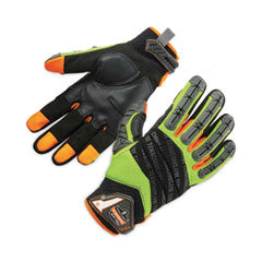 ProFlex 924 Hybrid Dorsal Impact-Reducing Gloves, Black/Lime, Small, Pair, Ships in 1-3 Business Days