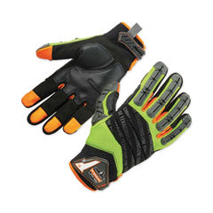 ProFlex 924 Hybrid Dorsal Impact-Reducing Gloves, Black/Lime, Large, Pair, Ships in 1-3 Business Days