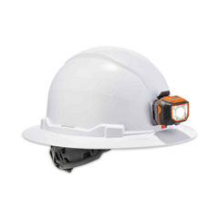 Skullerz 8971LED Class E Hard Hat Full Brim with LED Light, White, Ships in 1-3 Business Days