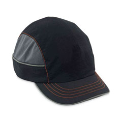 Skullerz 8950XL XL Bump Cap Hat, Short Brim, Black, Ships in 1-3 Business Days