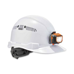 Skullerz 8972LED Class C Hard Hat Cap Style with LED Light, White, Ships in 1-3 Business Days