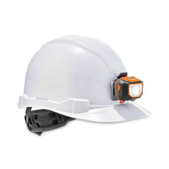 Skullerz 8970LED Class E Hard Hat Cap Style with LED Light, White, Ships in 1-3 Business Days