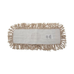 Industrial Dust Mop Head, Hygrade Cotton, 18w x 5d, White