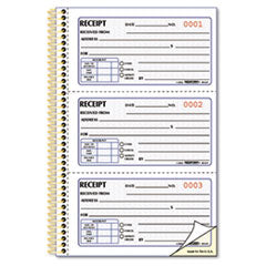 Gold Standard Money Receipt Book, Two-Part Carbonless, 5 x 2.75, 3 Forms/Sheet, 225 Forms Total