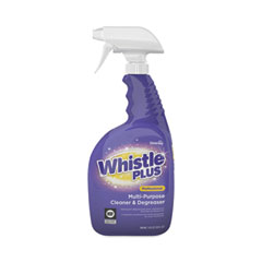 Whistle Plus Multi-Purpose Cleaner and Degreaser, Citrus, 32 oz Spray Bottle, 8/Carton