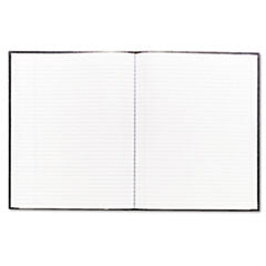 Executive Notebook with Ribbon Bookmark, 1-Subject, Medium/College Rule, Black Cover, (75) 10.75 x 8.5 Sheets