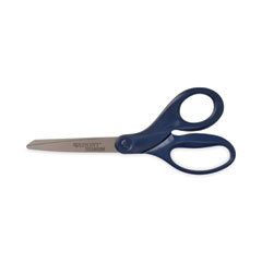 Titanium Bonded Scissors, 8" Long, 3.5" Cut Length, Navy Straight Handle