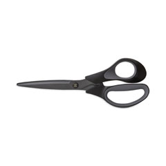 Non-Stick Titanium-Coated Scissors, 8" Long, 3.86" Cut Length, Charcoal Black Blades, Black/Gray Straight Handle