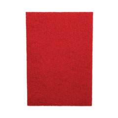 Buffing Floor Pads, 28 x 14, Red, 10/Carton