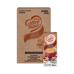 Liquid Coffee Creamer, Vanilla Caramel, 0.38 oz Mini Cups, 50/Box, 4 Boxes/Carton, 200 Total/Carton