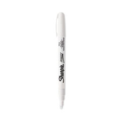 Permanent Paint Marker, Fine Bullet Tip, White, Dozen