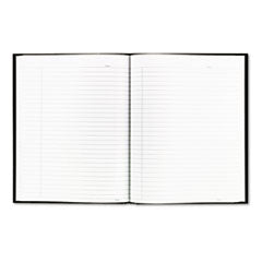 Business Notebook with Self-Adhesive Labels, 1-Subject, Medium/College Rule, Black Cover, (192) 9.25 x 7.25 Sheets