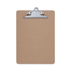 Hardboard Clipboard, 1.25" Clip Capacity, Holds 8.5 x 11 Sheets, Brown