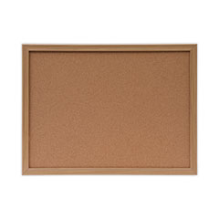 Cork Board with Oak Style Frame, 24 x 18, Tan Surface